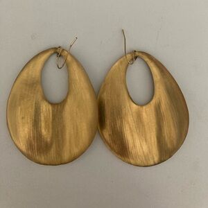 Alexis Bittar brushed gold lucite earrings